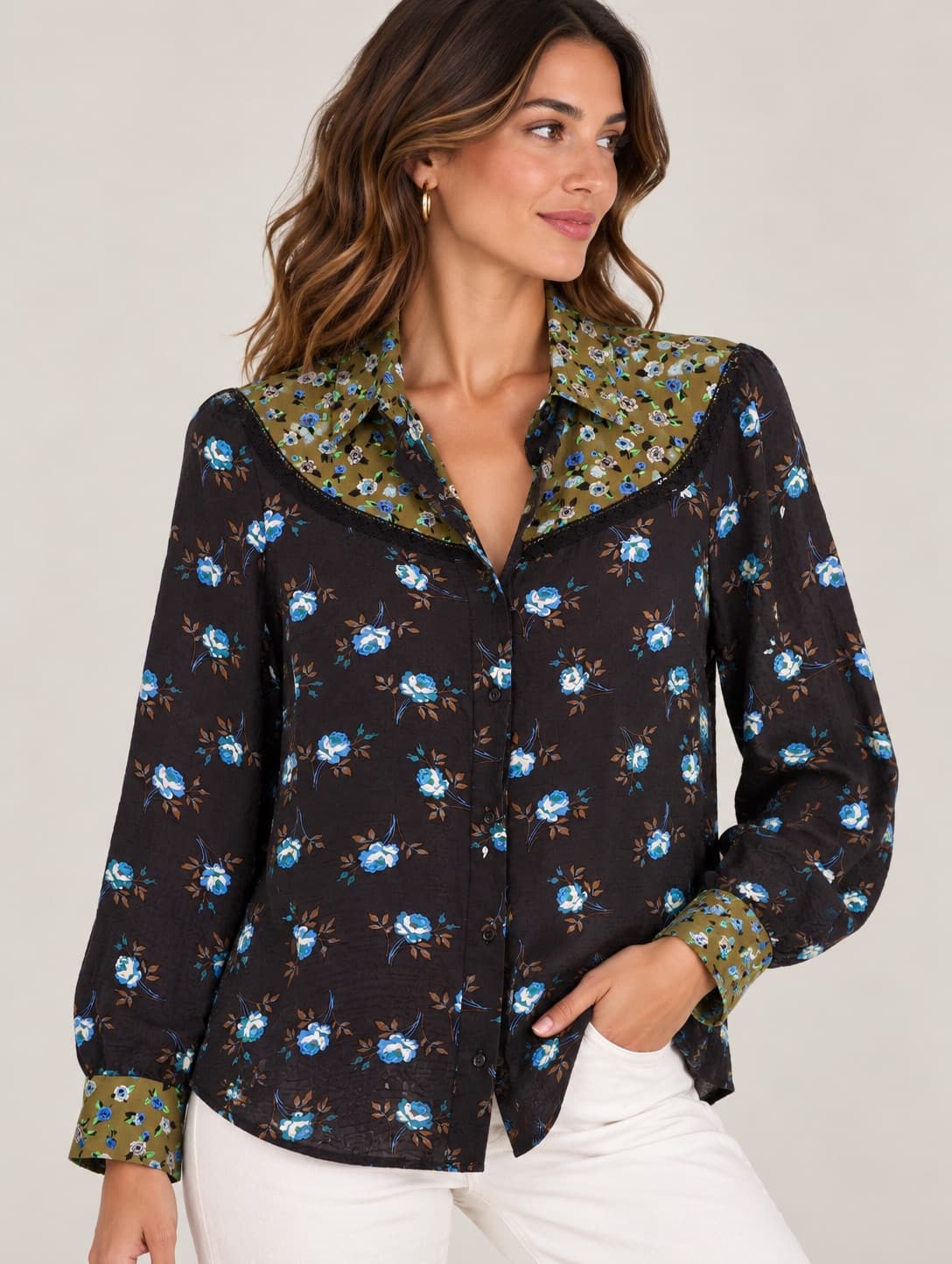 Sandro blouse met bloemenprint – Maat 1
