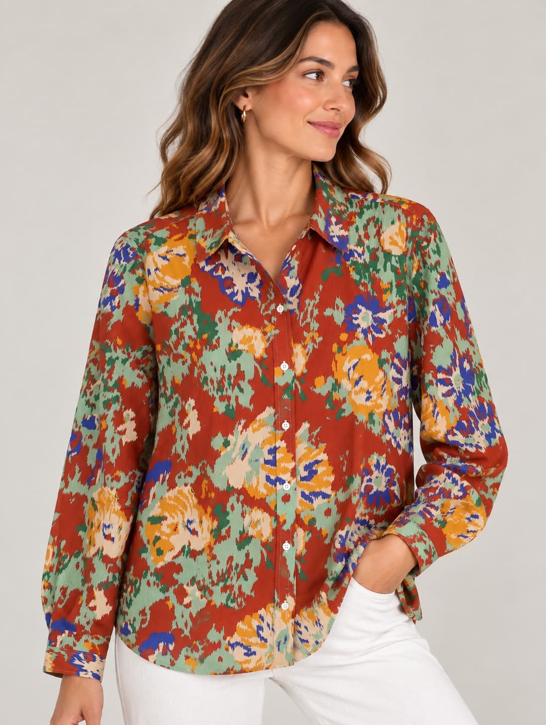 Chemise à imprimée floral multicolore – Taille 44 — photo 1