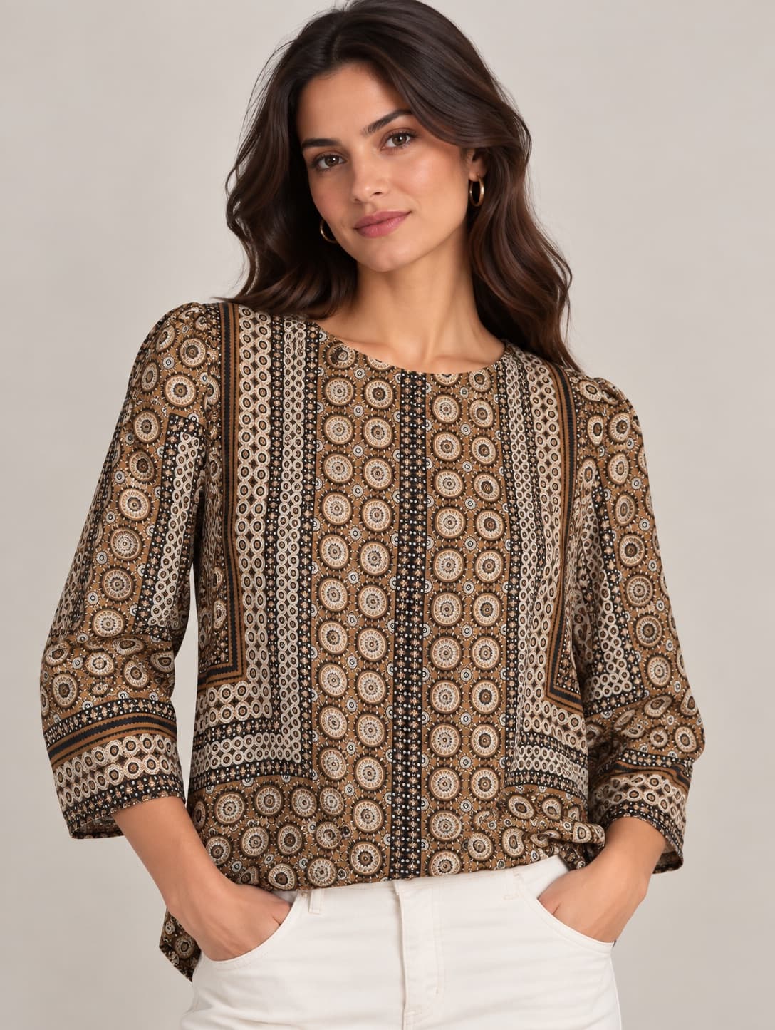 Blouse Mango à imprimé graphique – Taille S — photo 1