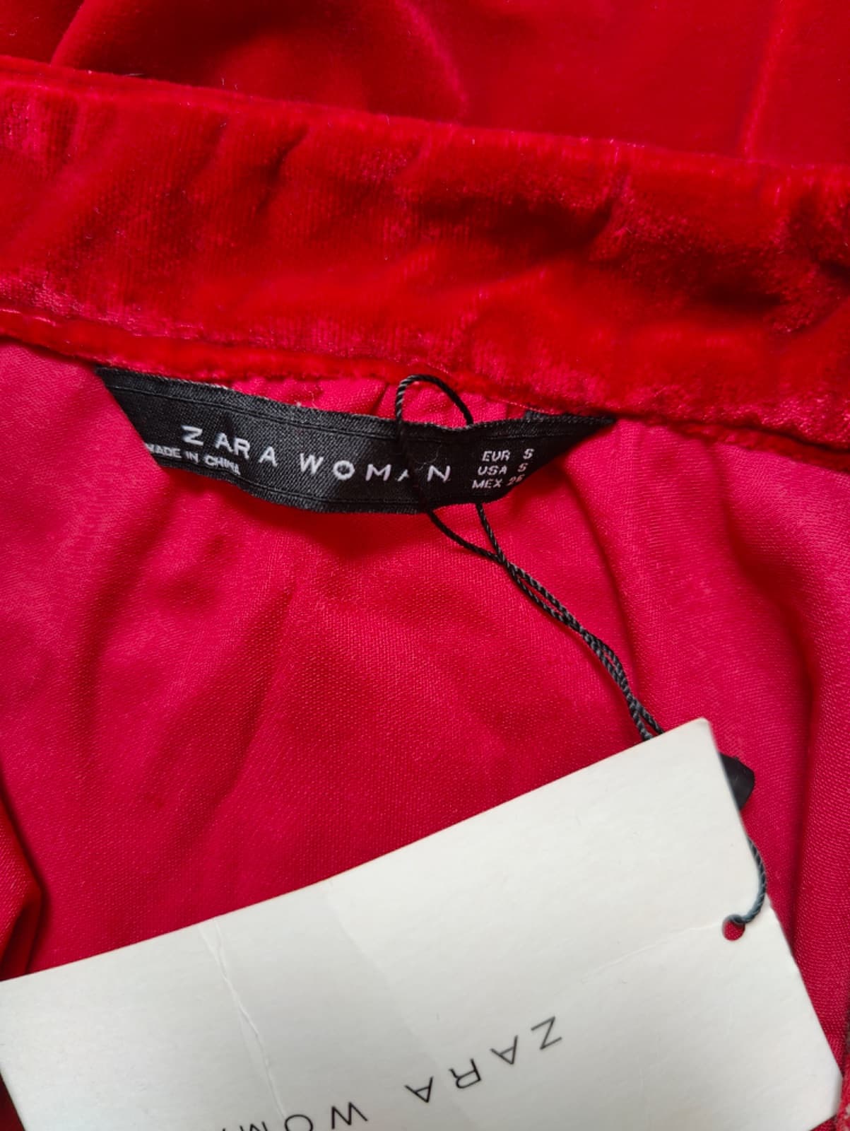 Blouse Zara rouge brodée style bohème – Taille S — photo 5