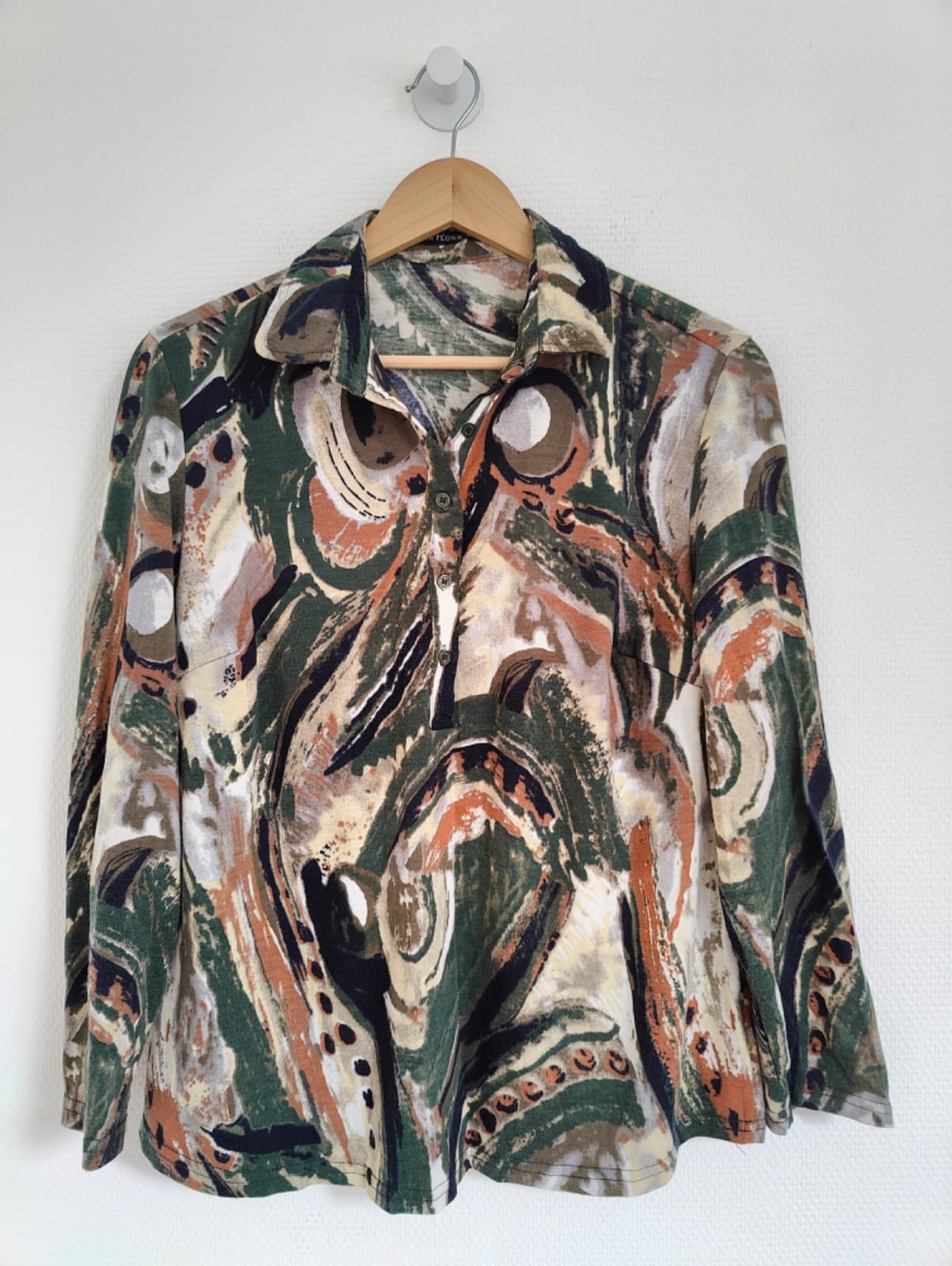 Polo Cashew Flower imprimé abstrait – Taille 44 — photo 2