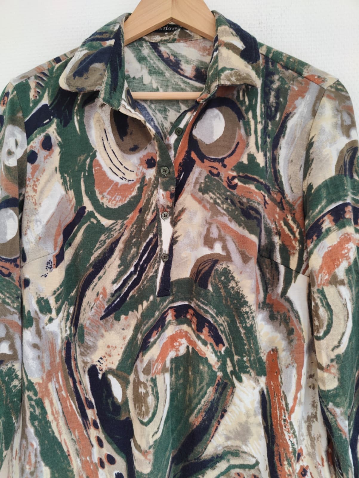 Polo Cashew Flower imprimé abstrait – Taille 44 — photo 3