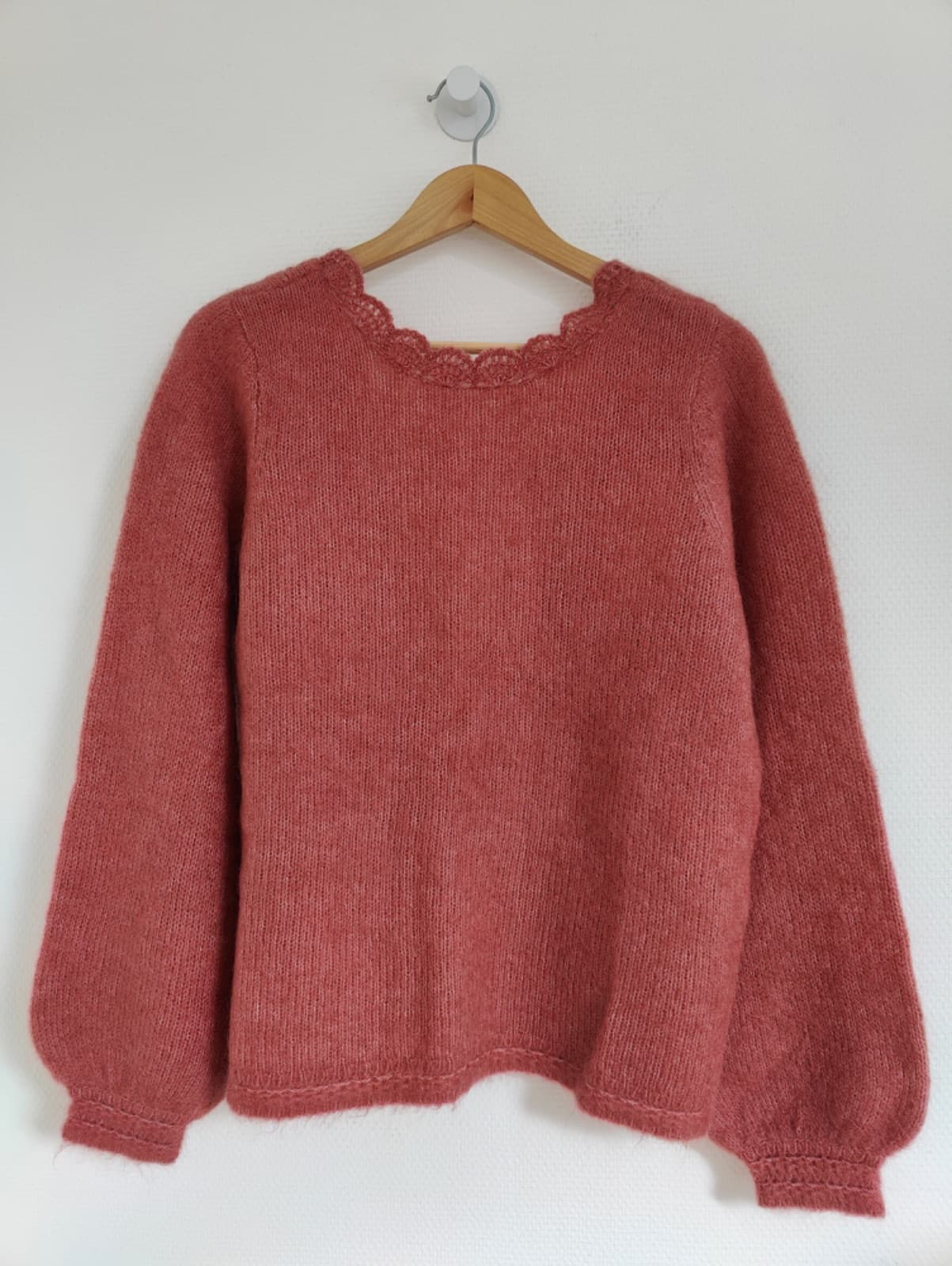 Gilet Sézane rose en maille ajourée – Taille XL — photo 4