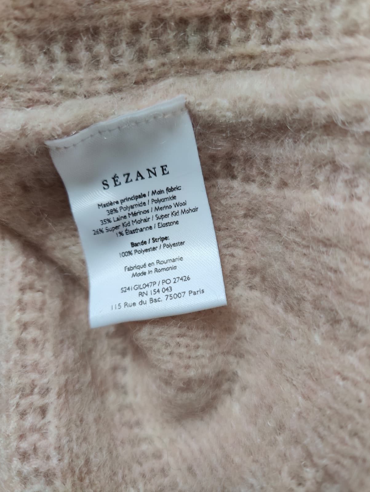 Gilet Sézane rose poudré en maille ajourée – Taille L — photo 6