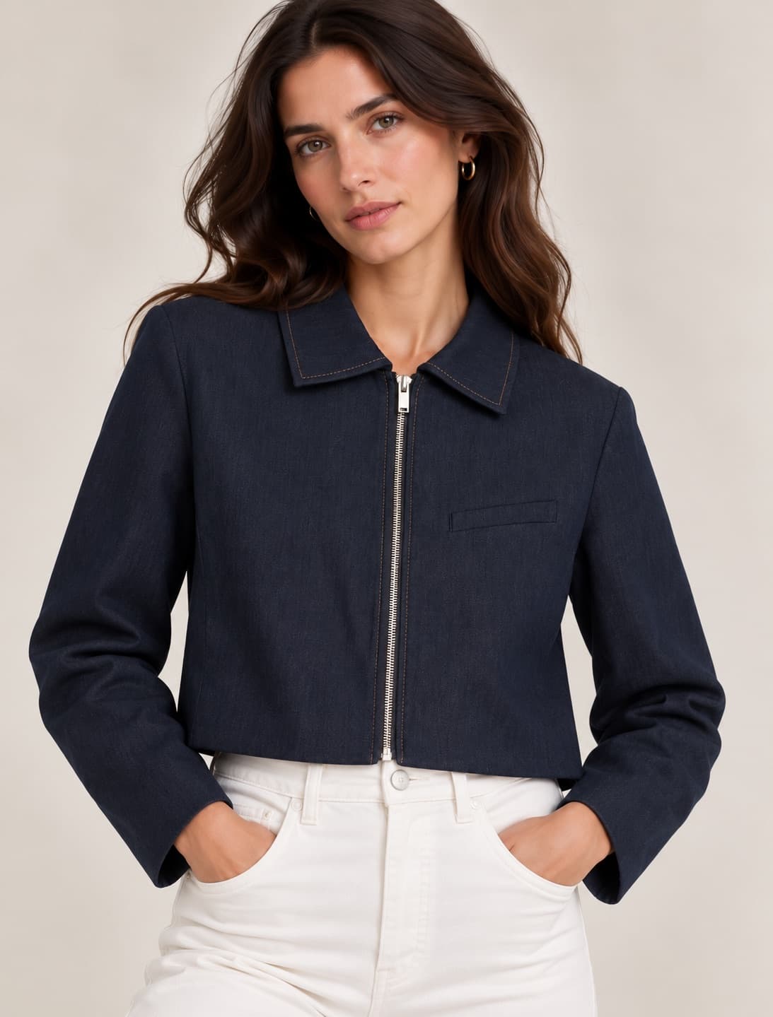 Veste courte zippée Zara – Taille M — photo 1