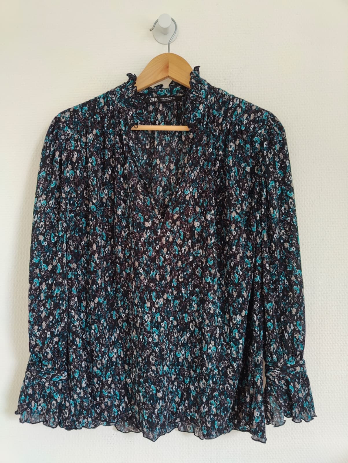 Blouse fleurie plissée Zara –  Taille S — photo 2