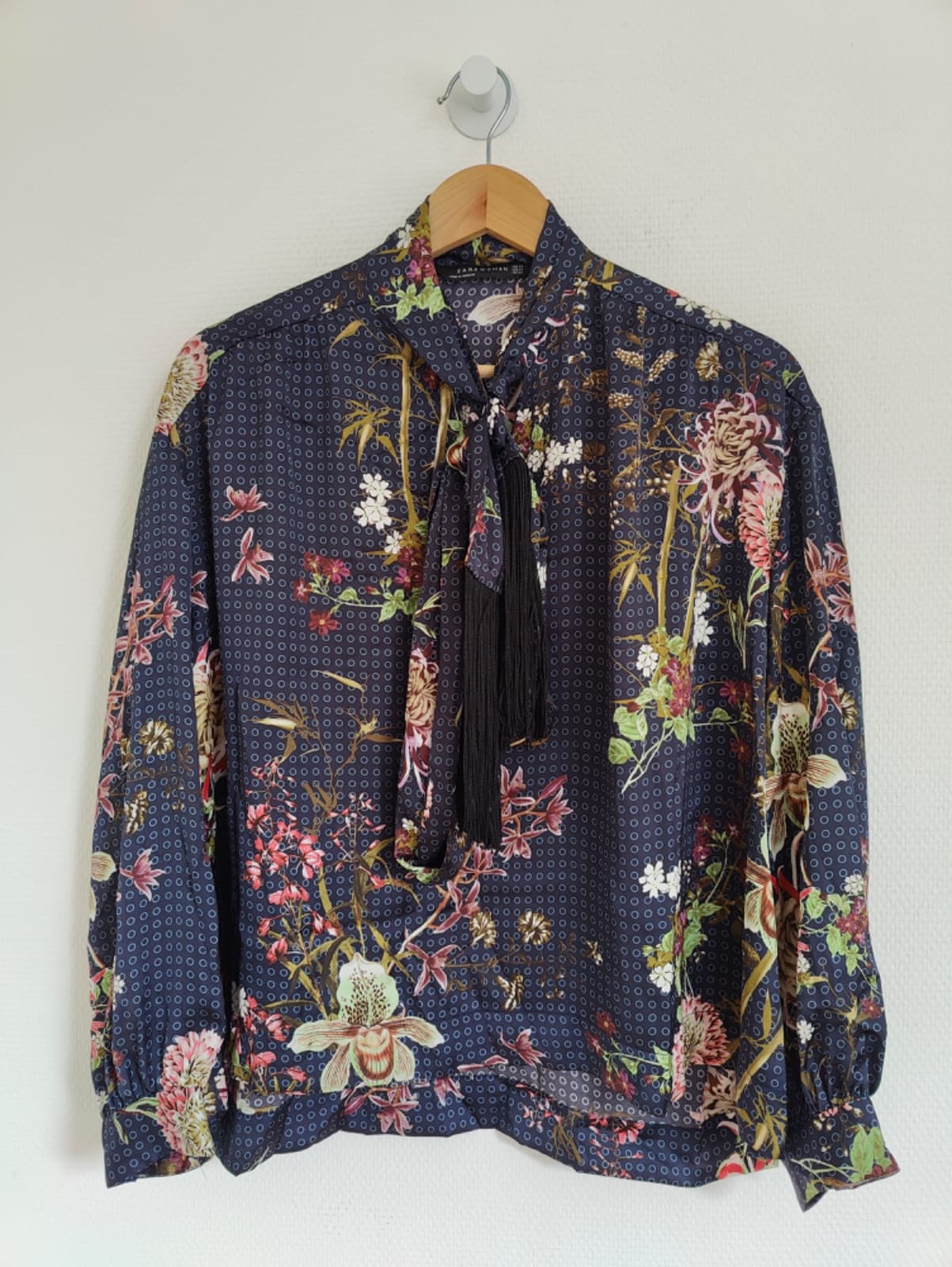 Blouse imprimée à lavallière Zara – Taille XS — photo 2