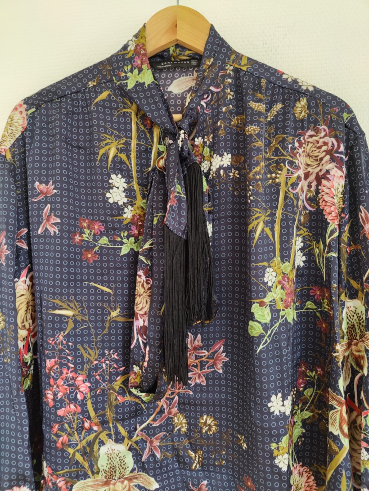 Blouse imprimée à lavallière Zara – Taille XS — photo 3