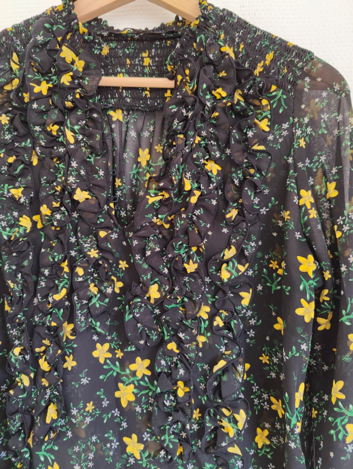 Blouse fleurie à volants Zara – Taille M — photo 3