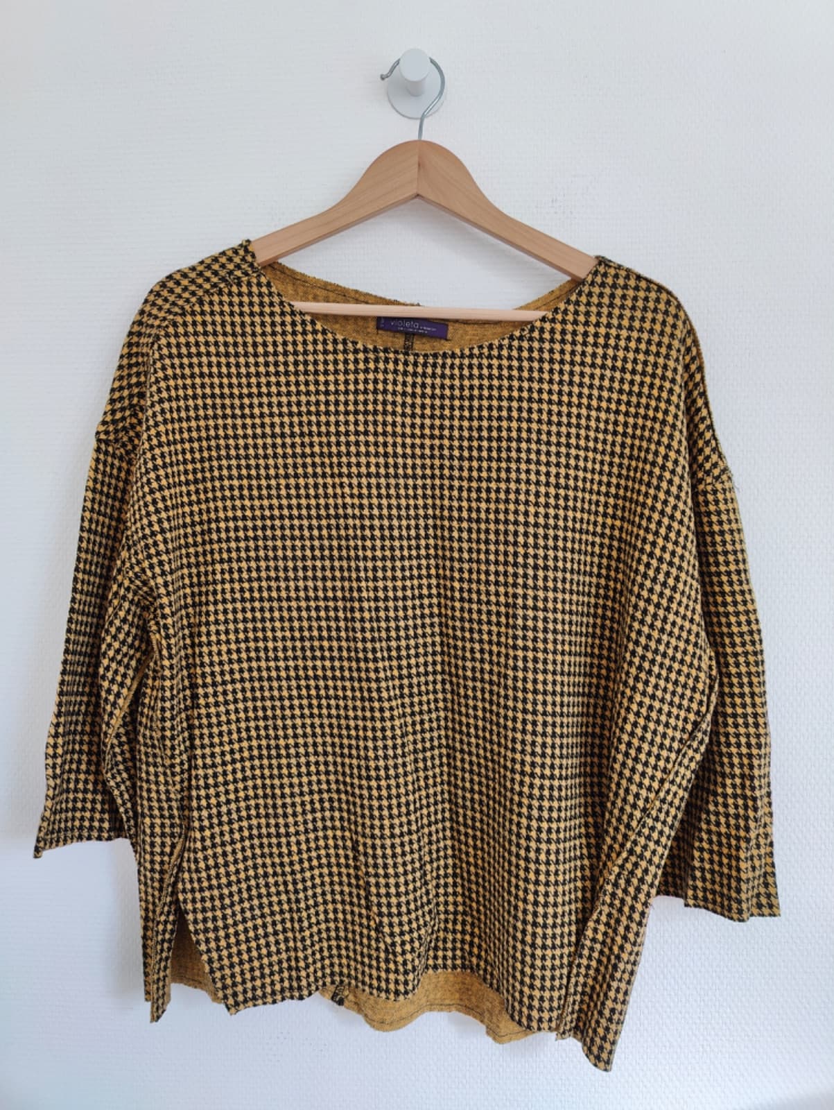 Top pied-de-poule Mango Violeta – Taille L — photo 2