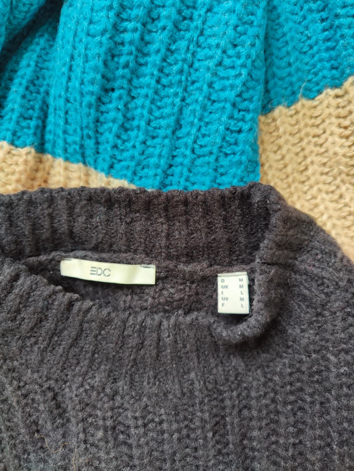 Pull en maille ESPRIT color block – Taille L — photo 4