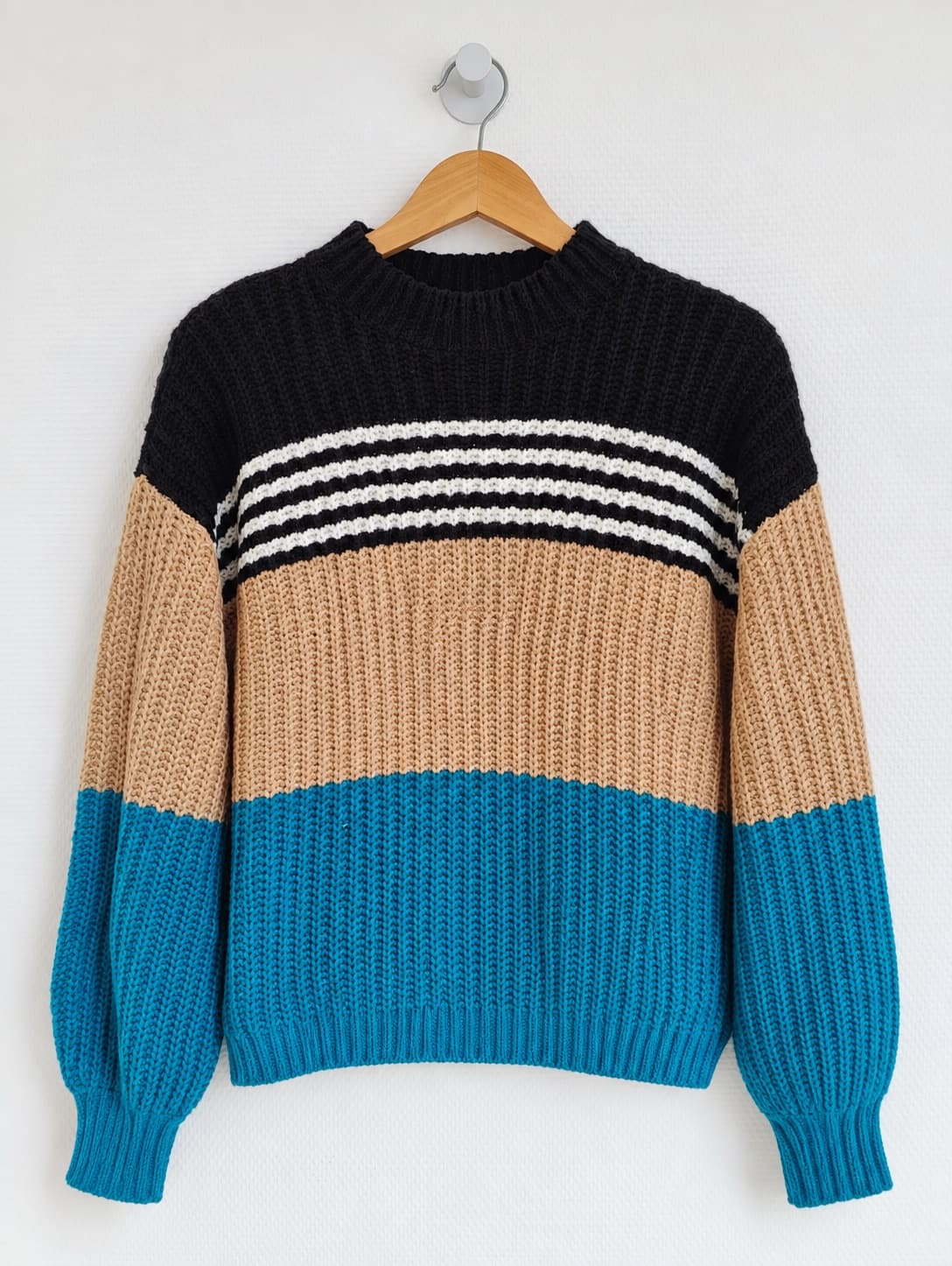 Pull en maille ESPRIT color block – Taille L — photo 2