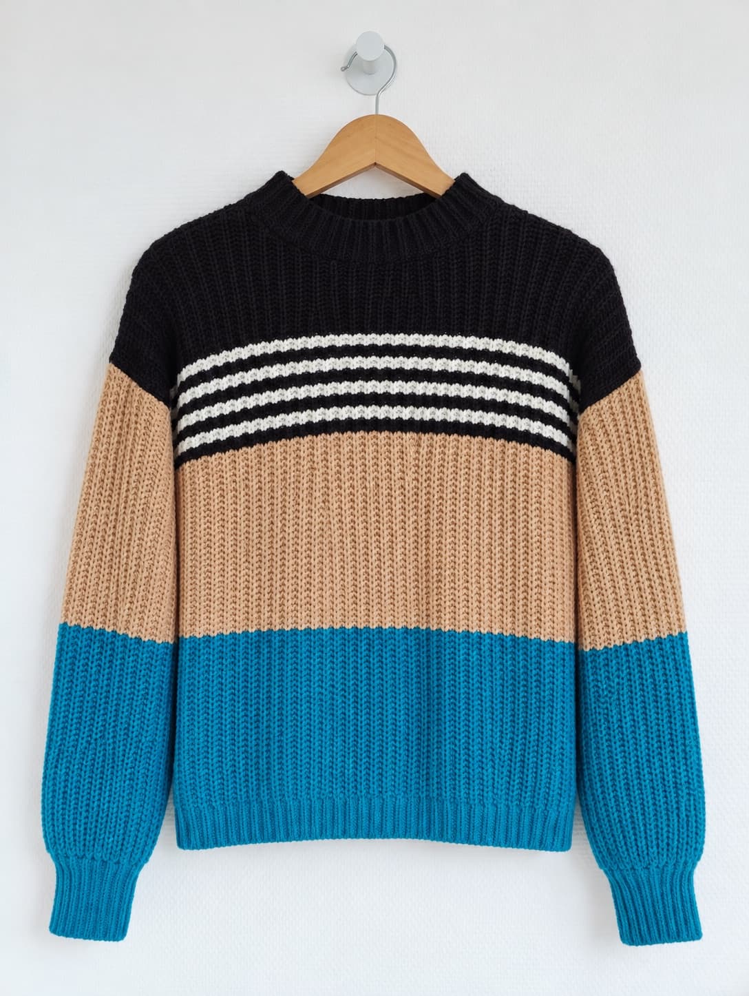 Pull en maille ESPRIT color block – Taille L — photo 5