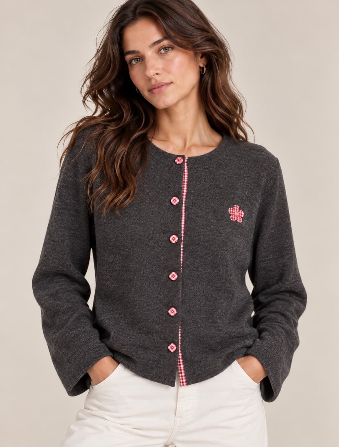 Cardigan gris Alicedudu – Taille L — photo 1