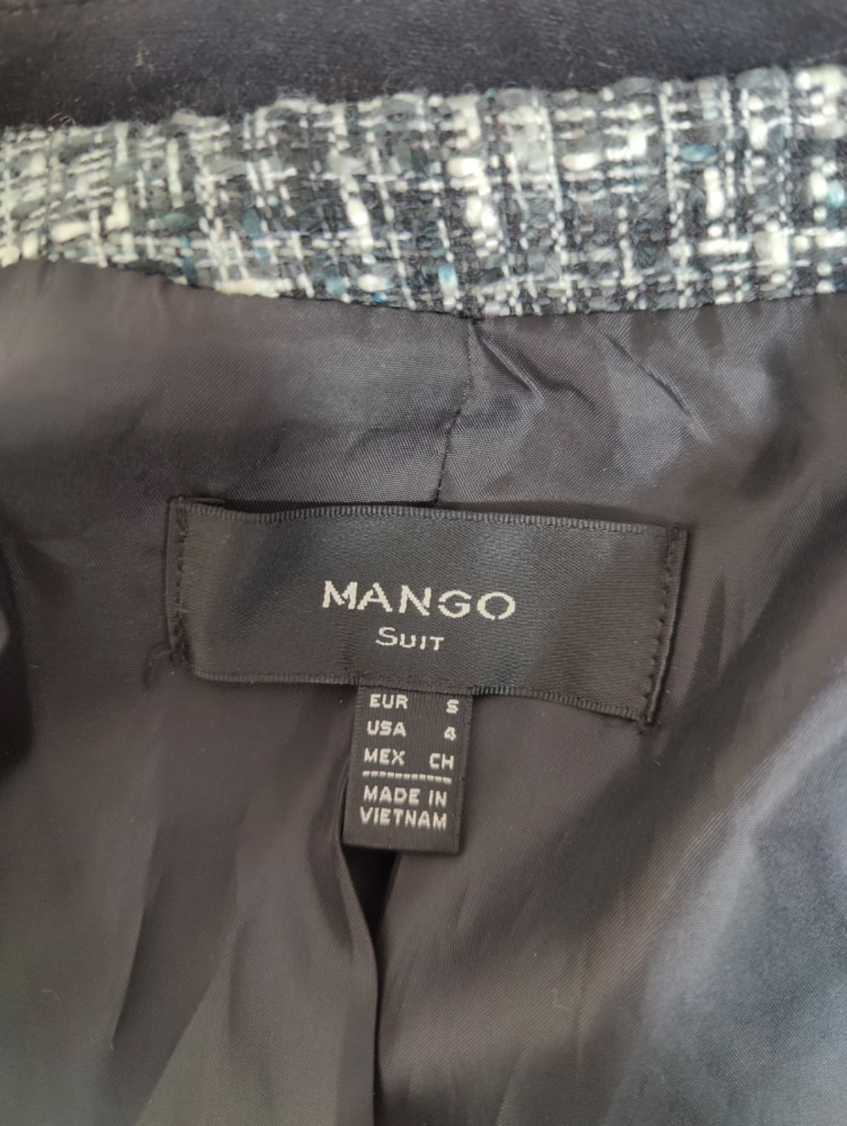 Veste Mango en tweed noir et blanc – Taille S — photo 5