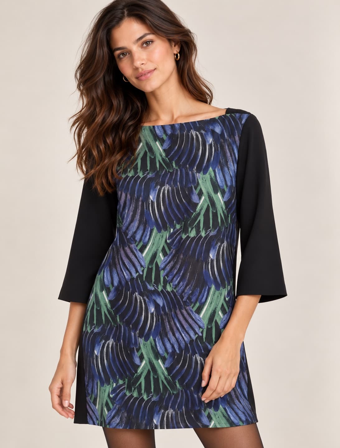 Robe Zara imprimée bleu et vert – Taille L — photo 1