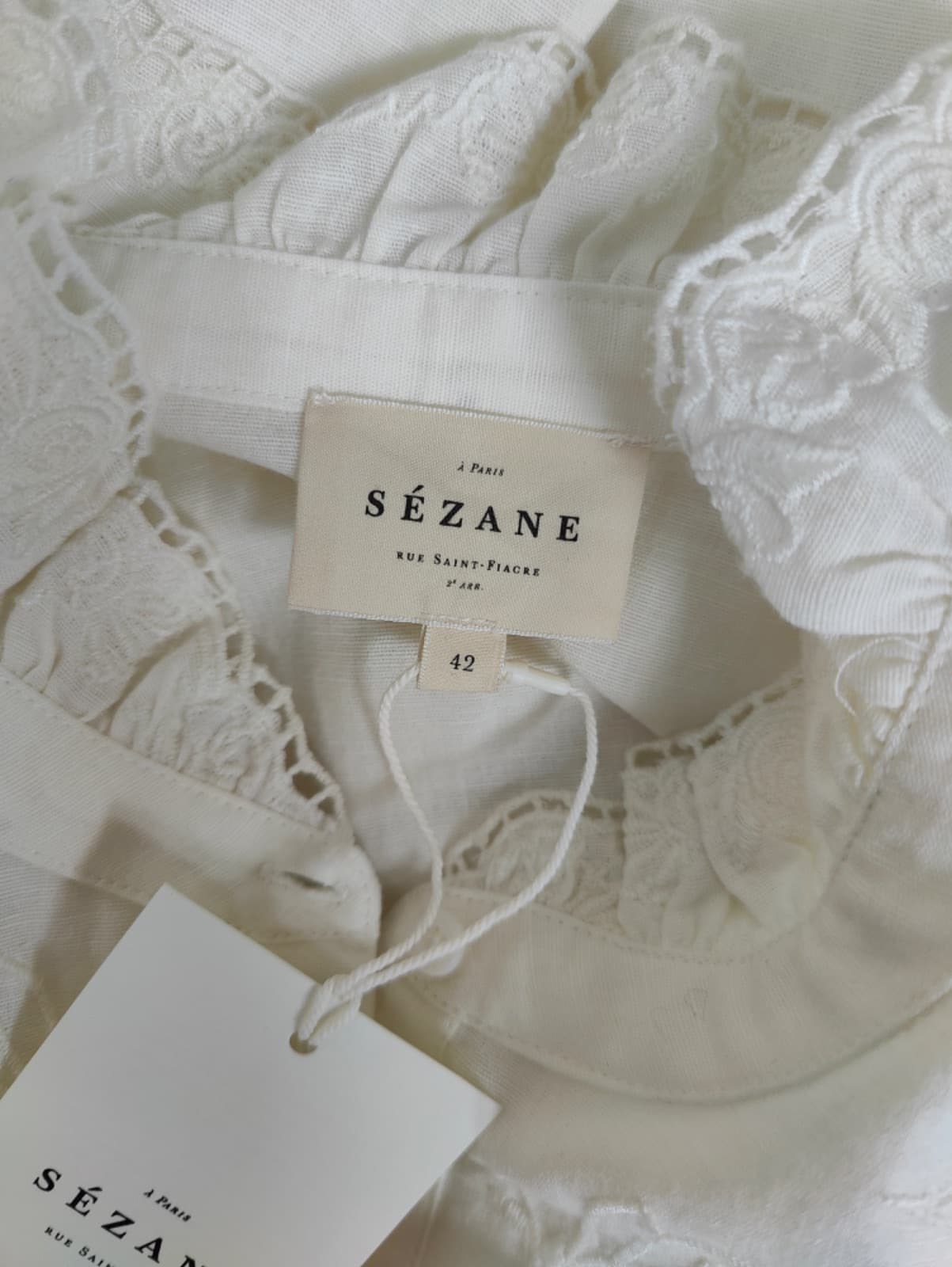 Chemise Sézane écrue brodée – Taille 42 — photo 4