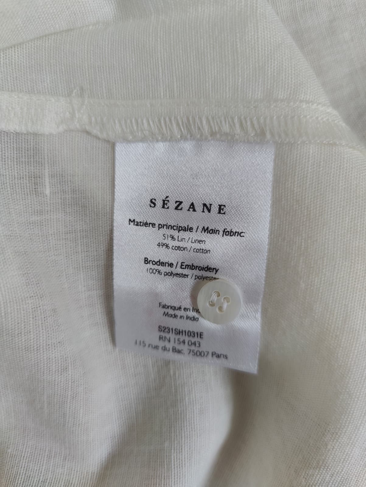 Chemise Sézane écrue brodée – Taille 42 — photo 5