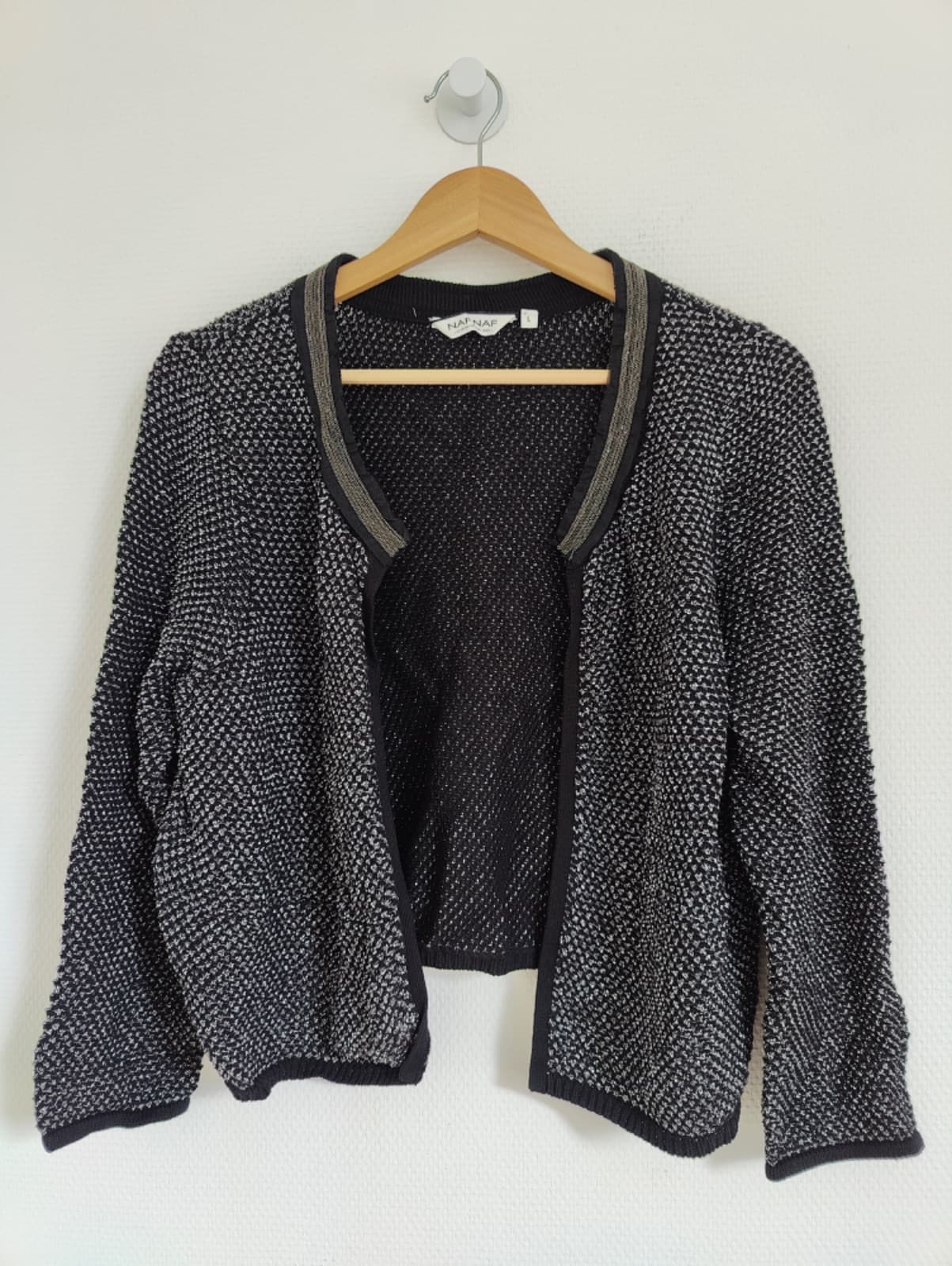 Gilet Naf Naf noir et gris – Taille L — photo 2