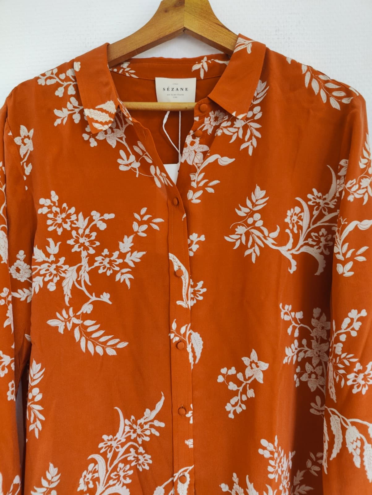 Chemise Sézane en soie fleurie – Taille 42 — photo 3