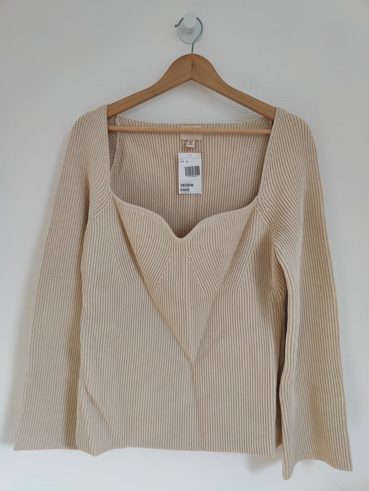 Pull H&M beige en maille côtelée – Taille XL — photo 2