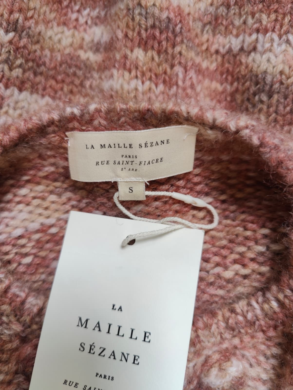Pull Sézane en maille chinée à torsades – Taille S — photo 5
