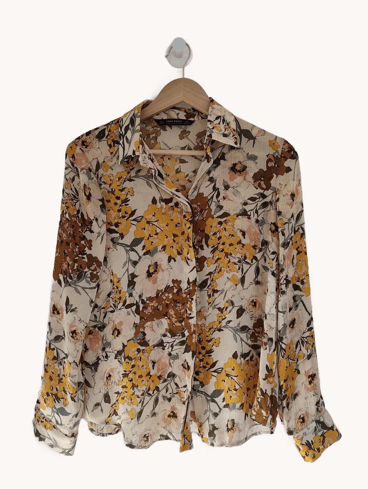 Chemise fluide à imprimé floral Zara – Taille S