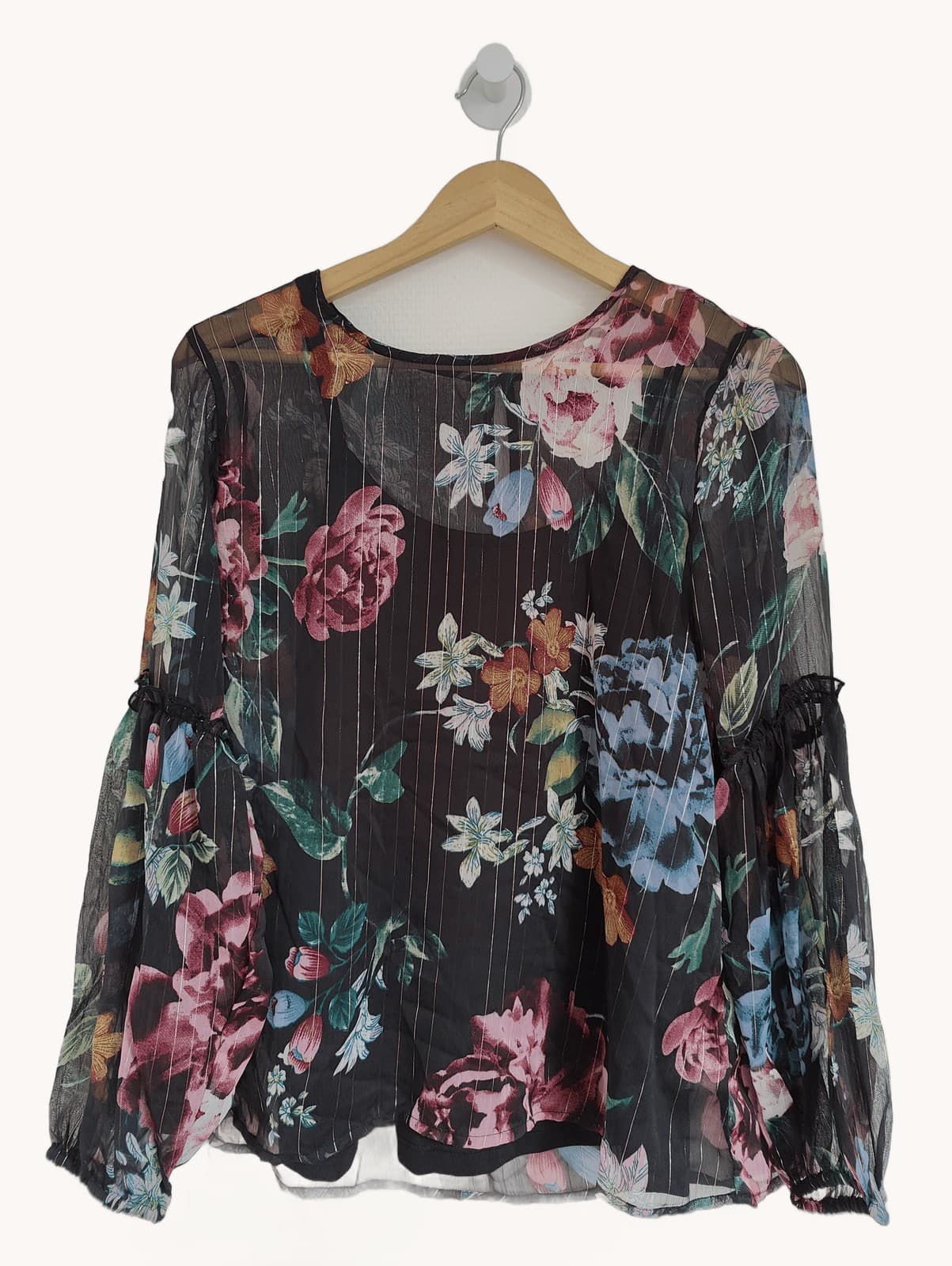 Blouse Object fleurie noire – Taille 38