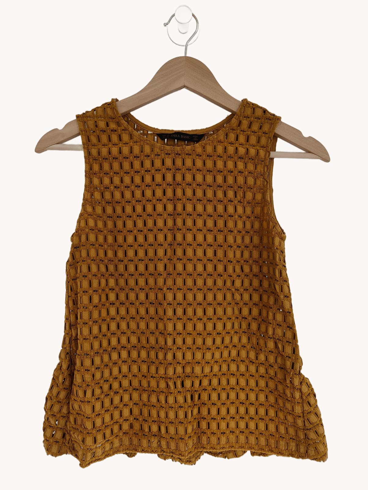 Top sans manches en maille ajourée Zara – Taille XS