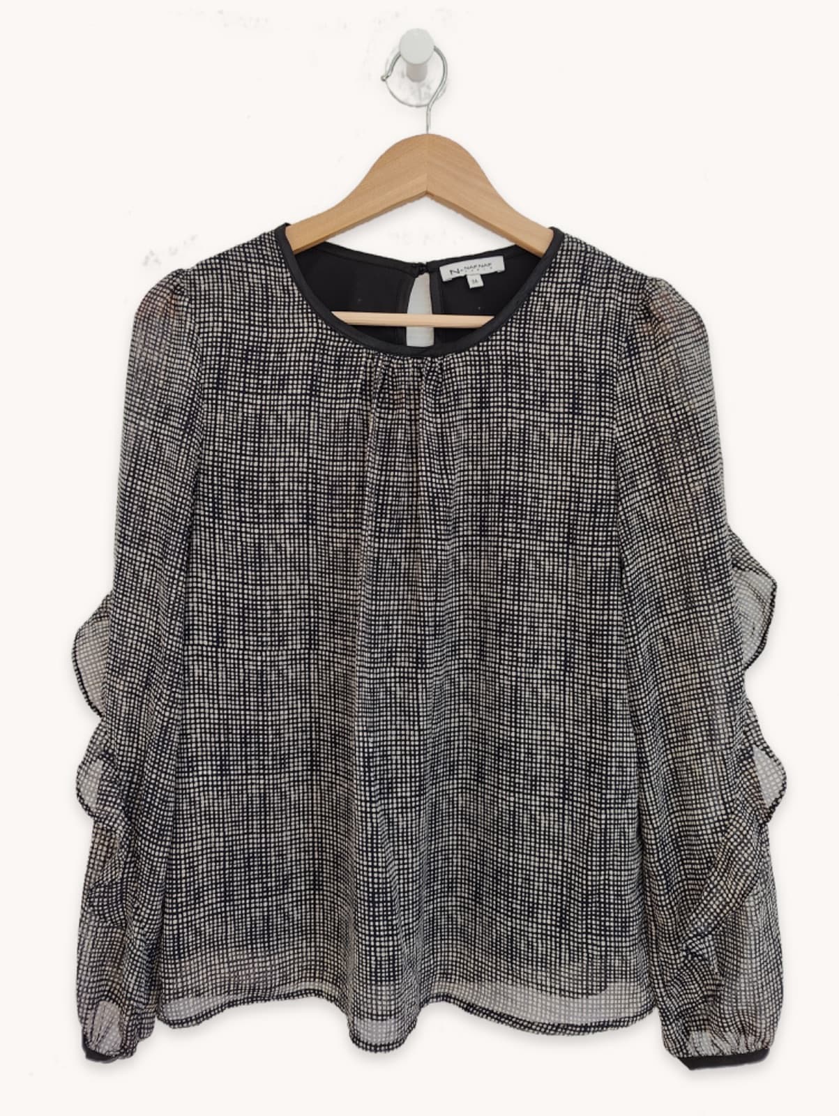 Blouse à carreaux noir et blanc Naf Naf – Taille 36