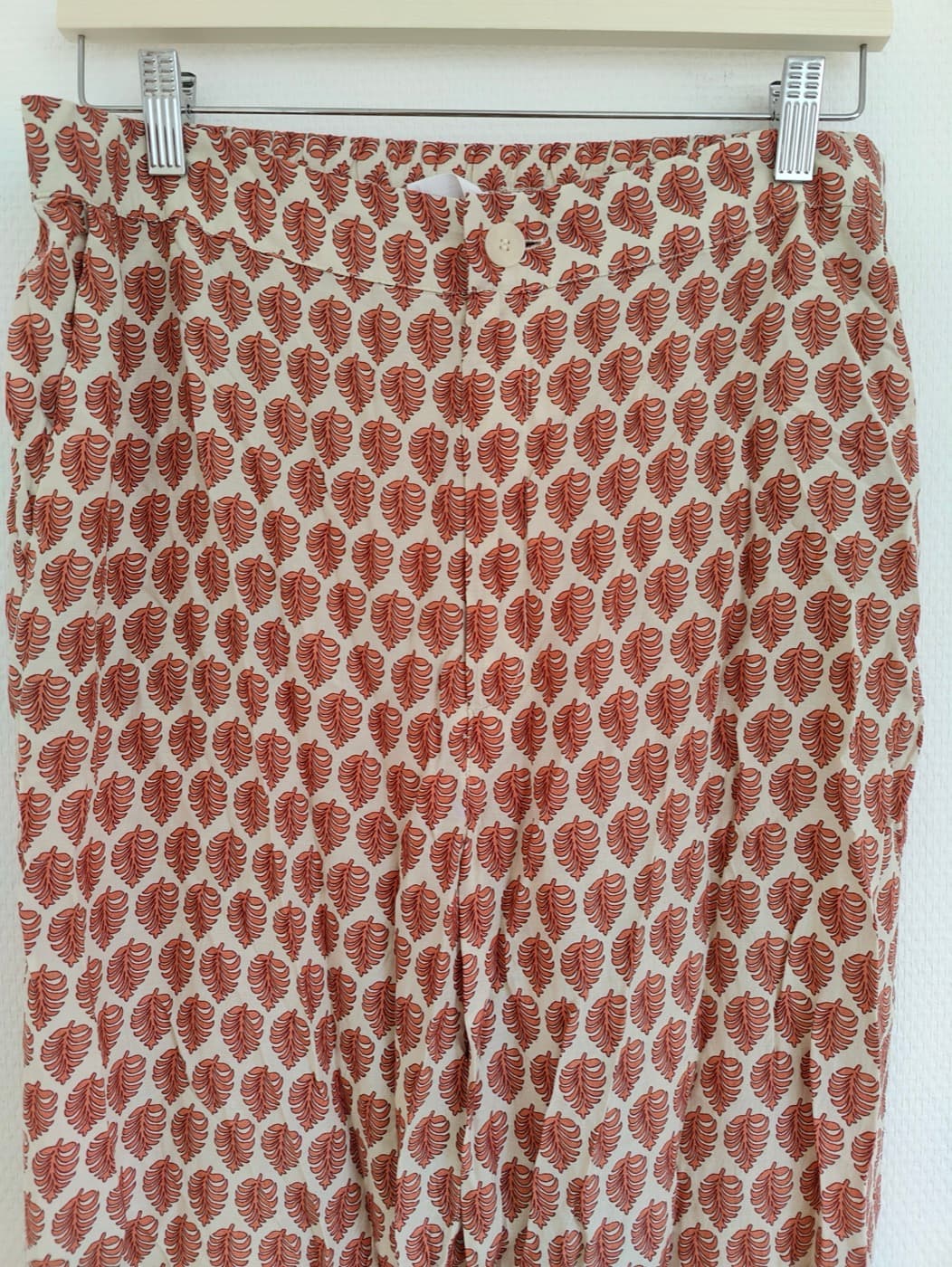Pantalon Mango à imprimé feuillage écru – Taille L — photo 2