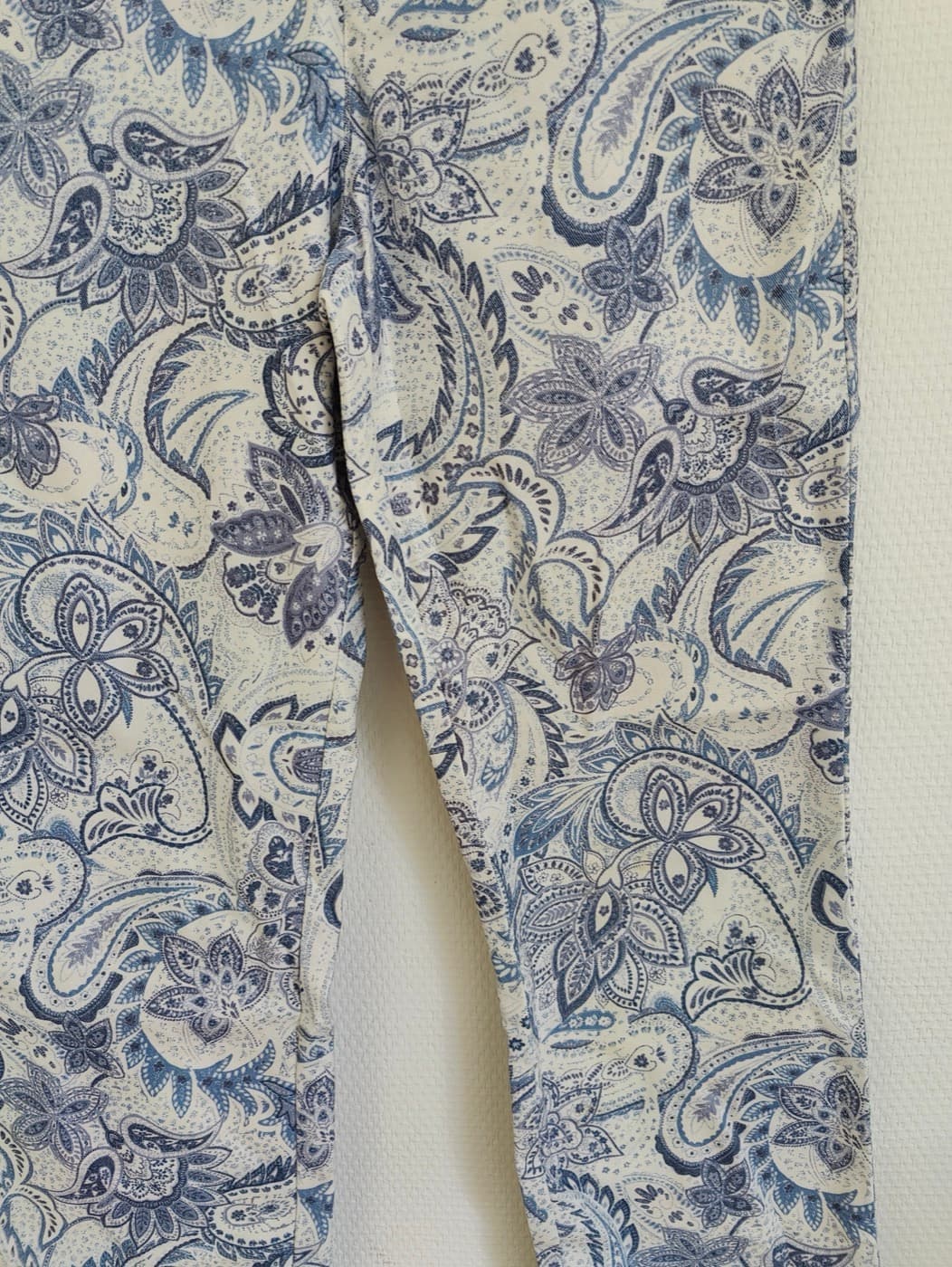 Pantalon Zara à imprimé cachemire bleu – Taille S — photo 3