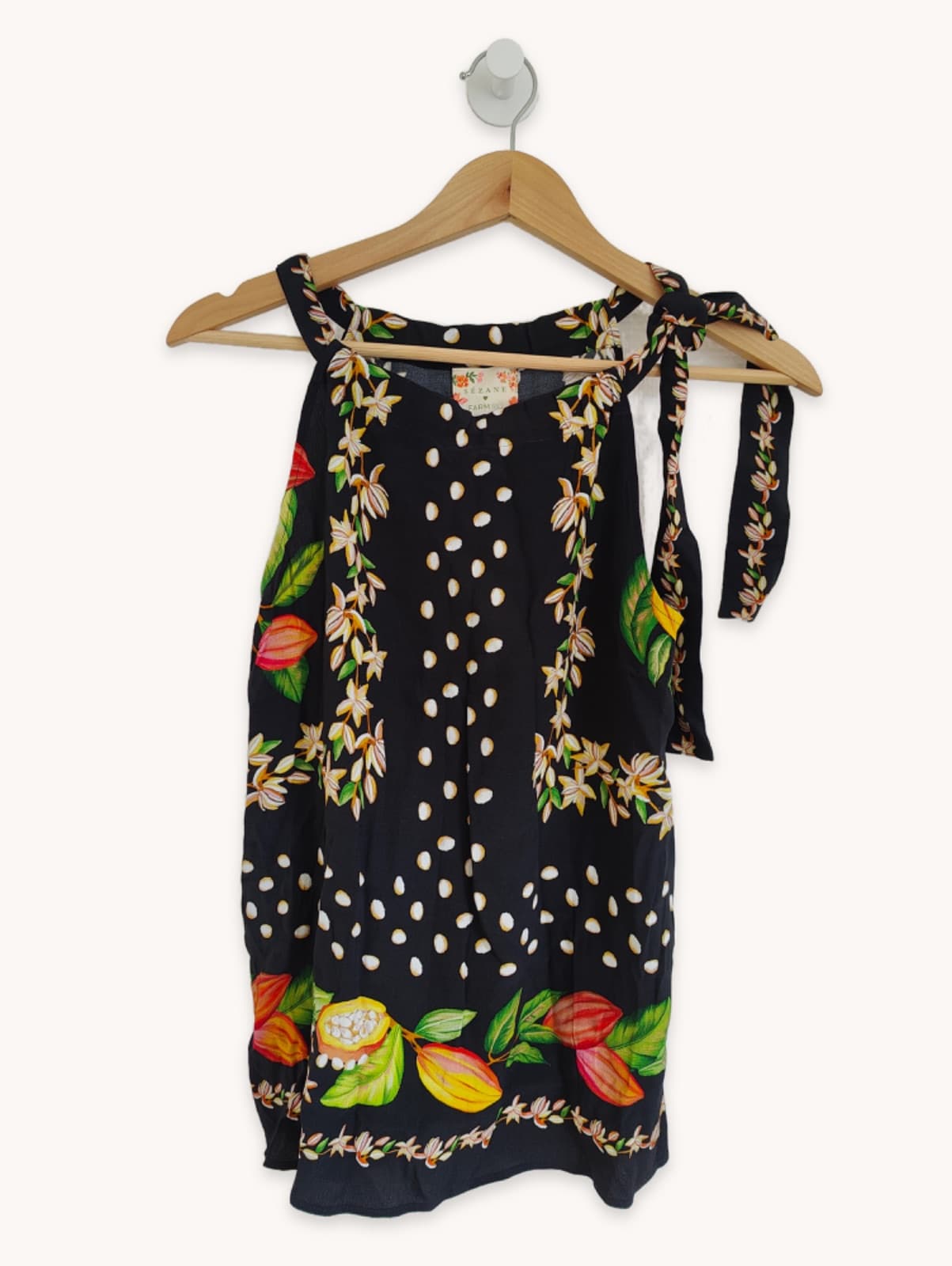 Top Sézane x FARM Rio imprimé tropical – Taille 34