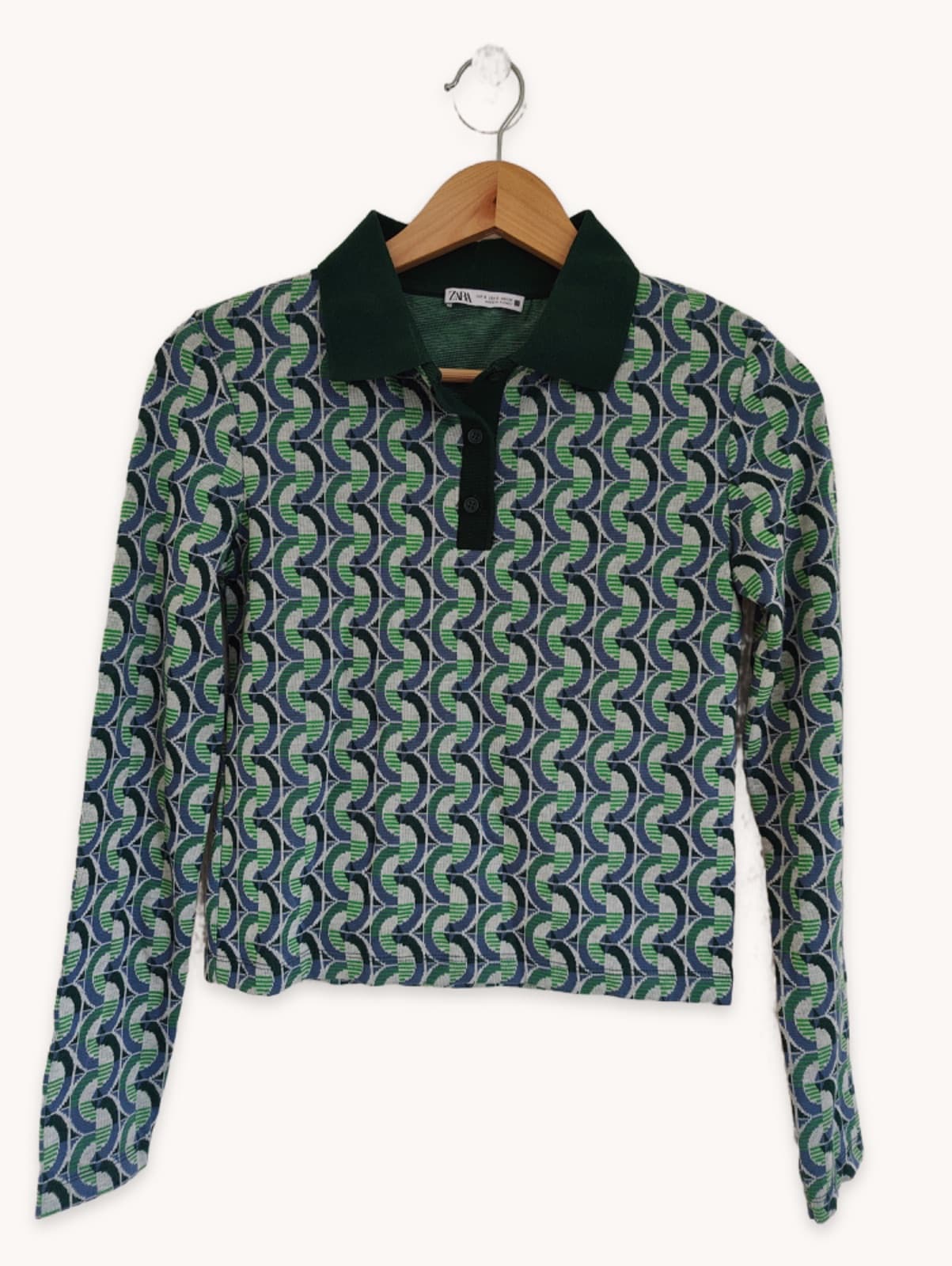 Top Zara imprimé géométrique – Taille S