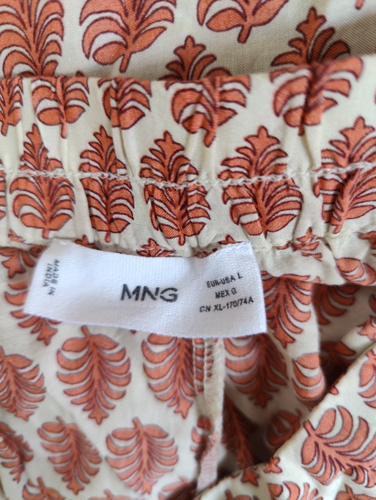 Pantalon Mango à imprimé feuillage écru – Taille L — photo 5