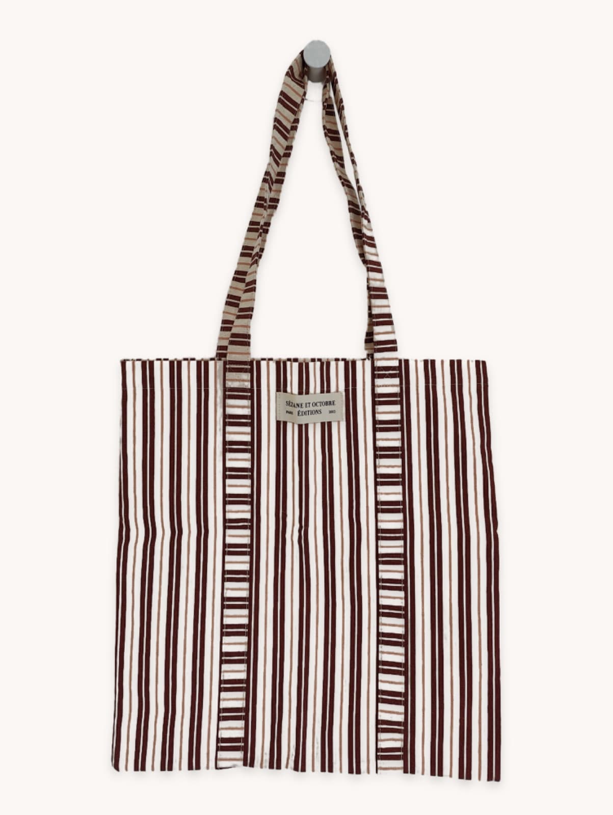 Sac cabas en toile rayée Sézane x Octobre Éditions