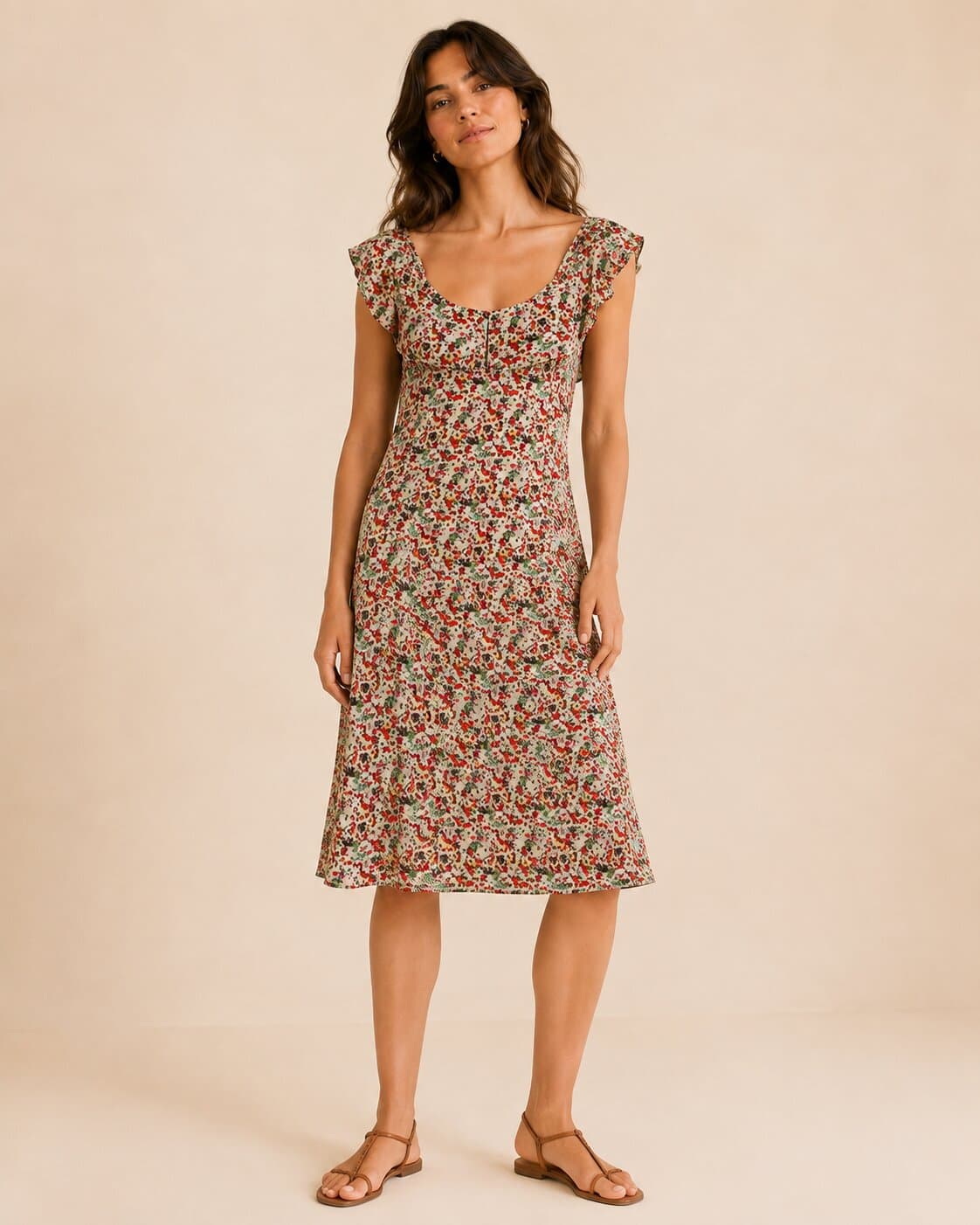 Abito Zara a fiori multicolori – Taglia S