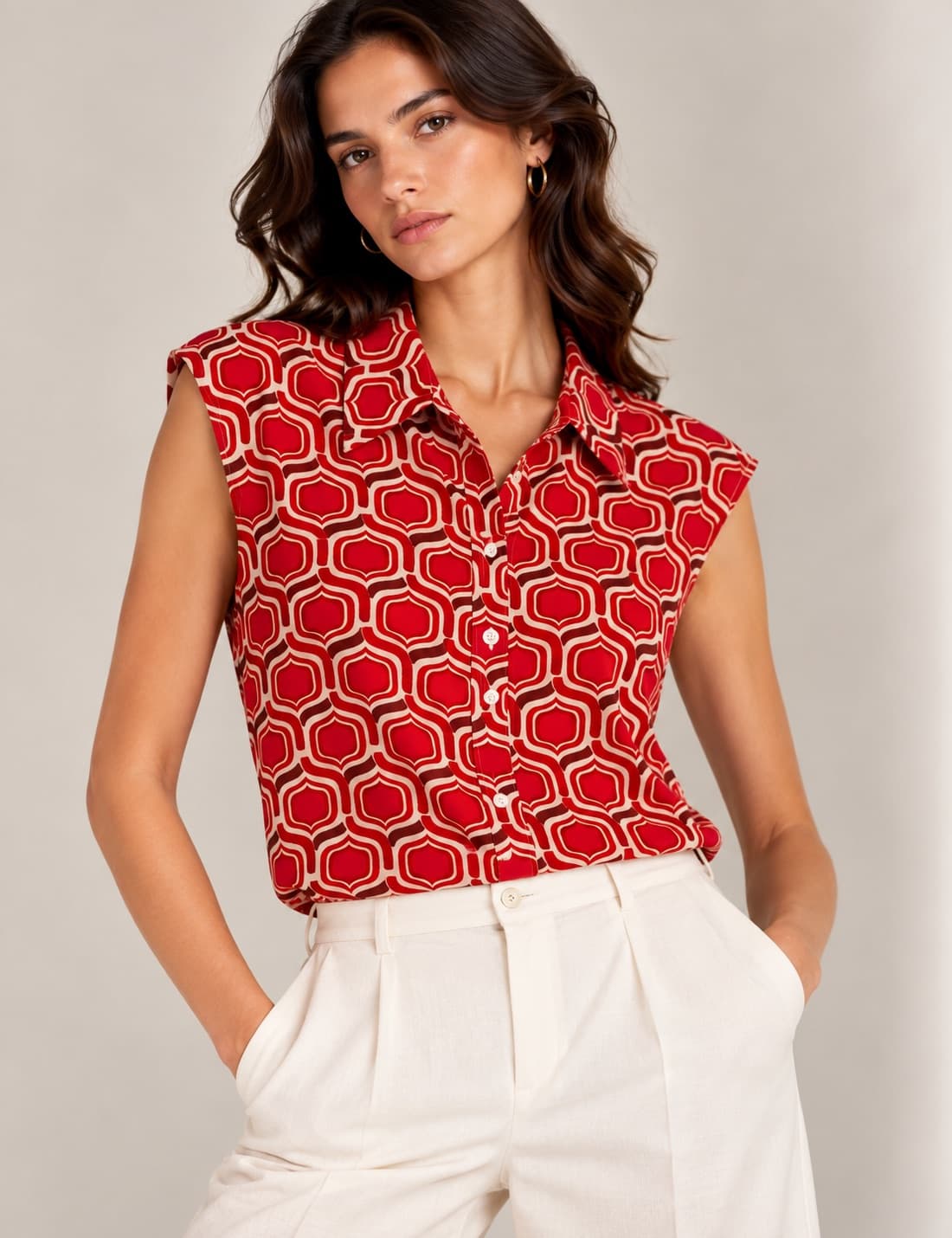 Chemisier Mango imprimé graphique – Taille S